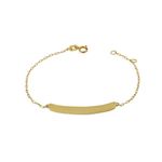 Pulseira-Infantil-Chapinha-de-Ouro-18k-com-Oracao-Anjo-da-Guarda