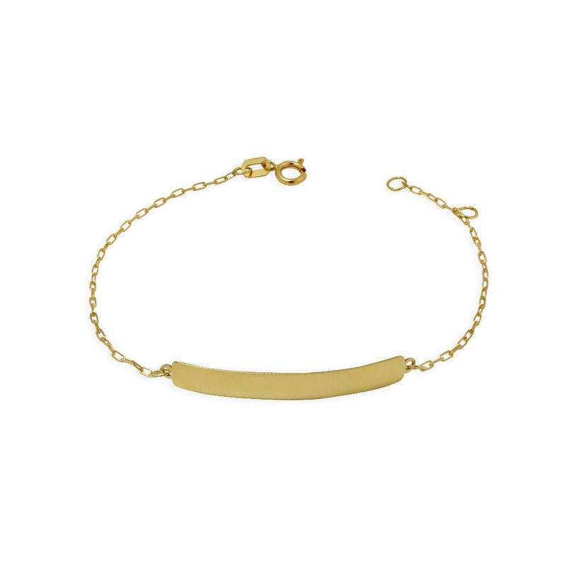 Pulseira-Infantil-Chapinha-de-Ouro-18k-com-Oracao-Anjo-da-Guarda