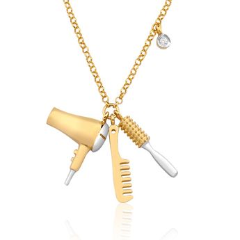 Colar-Profissao-Cabeleireiro-de-Ouro-18k-com-Diamante