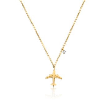Colar-Profissao-Turismo-de-Ouro-18k-com-Diamante