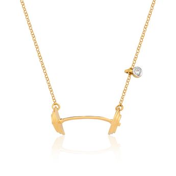 Colar-Profissao-Educacao-Fisica-de-Ouro-18k-com-Diamante