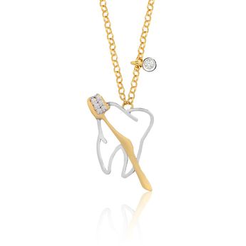 Colar-Profissao-Odontologia-de-Ouro-18k-e-Diamantes