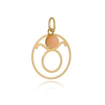 pingente-signo-de-touro-de-ouro-18k-com-pedra-coral-joias-Brasil