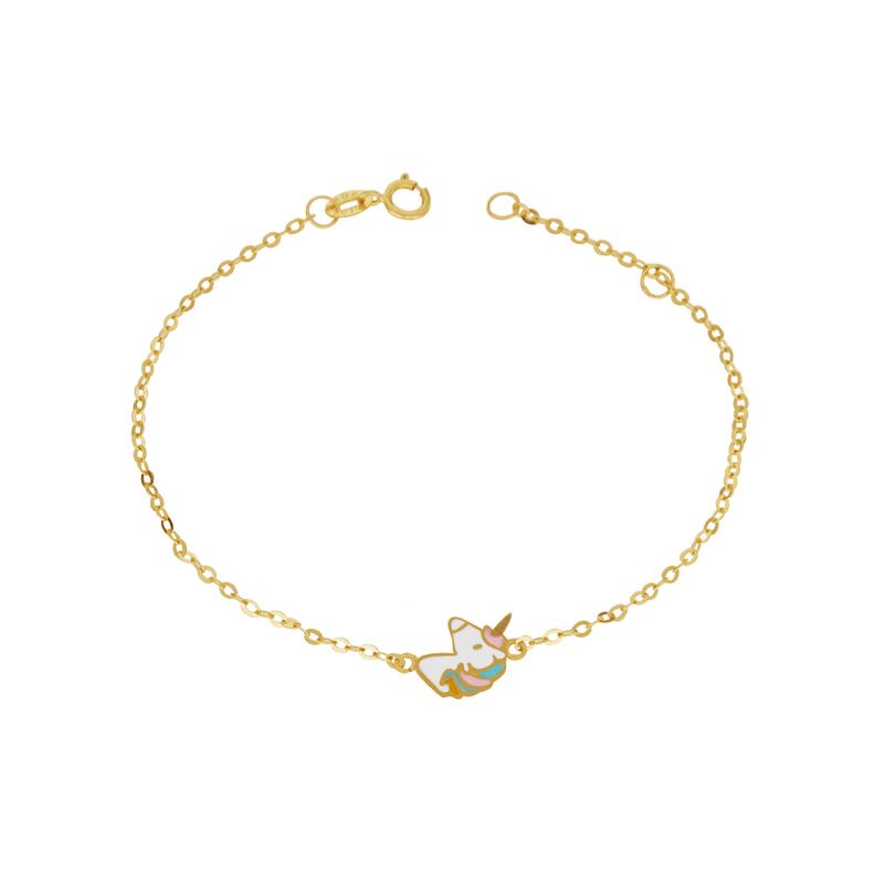 pulseira_infantil_unicornio_ouro_amarelo_18k_esmaltado
