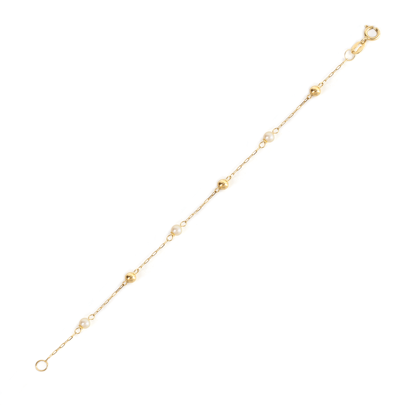 pulseira_infantil_bolinhas_de_ouro_amarelo_18k_e_perolas