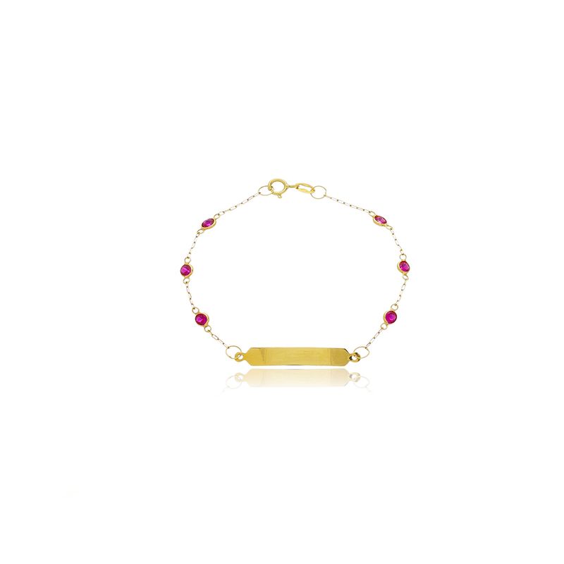 pulseira-infantil-chapa-de-ouro-amarelo-18k-com-zirconias-vermelhas