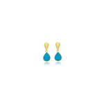 brincos-infantil-gota-com-pedra-azul-turquesa-de-ouro-amarelo-18k