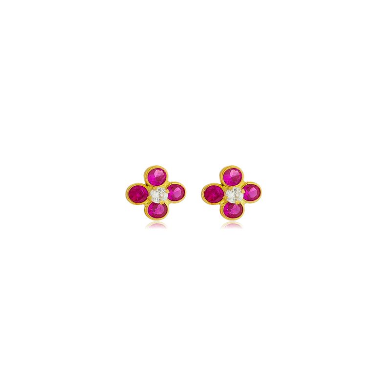 brincos-infantis-de-flor-em-ouro-18k-com-zirconia-vermelha