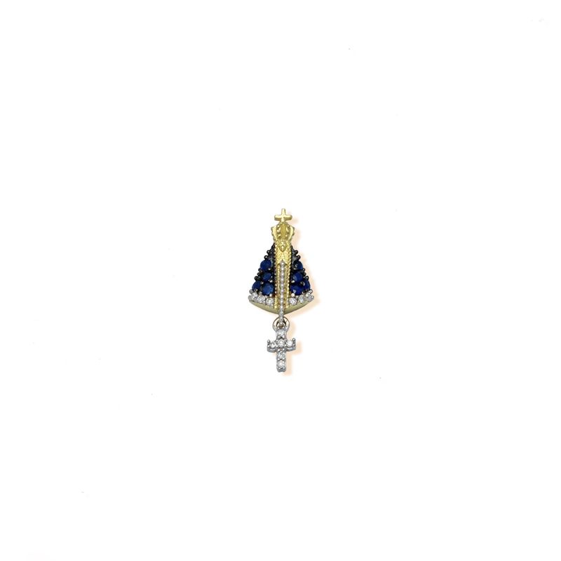pingente_nossa_senhoa_aparecida_ouro_amarelo_18k_com_safiras_e_diamantes