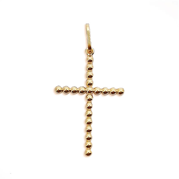 pingente_cruz_pequeno_de_ouro_amarelo_18k_textura_bolinha