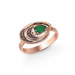 anel-coral-reef-gota-de-ouro-rose-18k-com-esmeralda-e-diamantes-chocolates