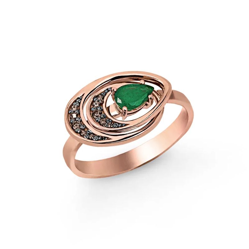 anel-coral-reef-gota-de-ouro-rose-18k-com-esmeralda-e-diamantes-chocolates