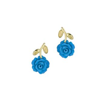 brincos-flor-rosa-ouro-amarelo-pedra-reconstituida-azul