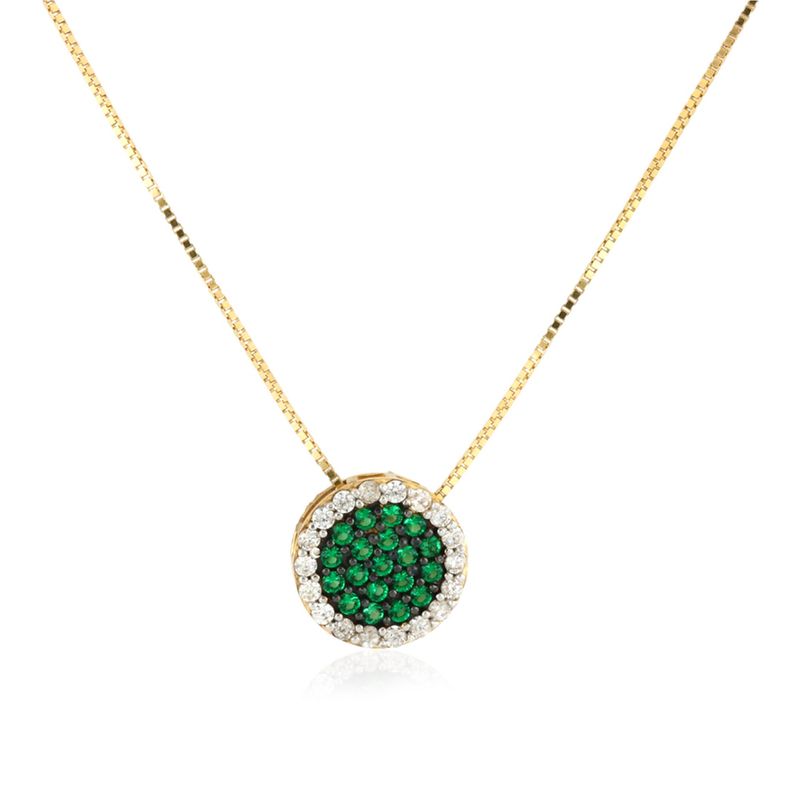 pingente-redondo-ouro-amarelo-18k-zirconias-verdes-brancas-chuveiro
